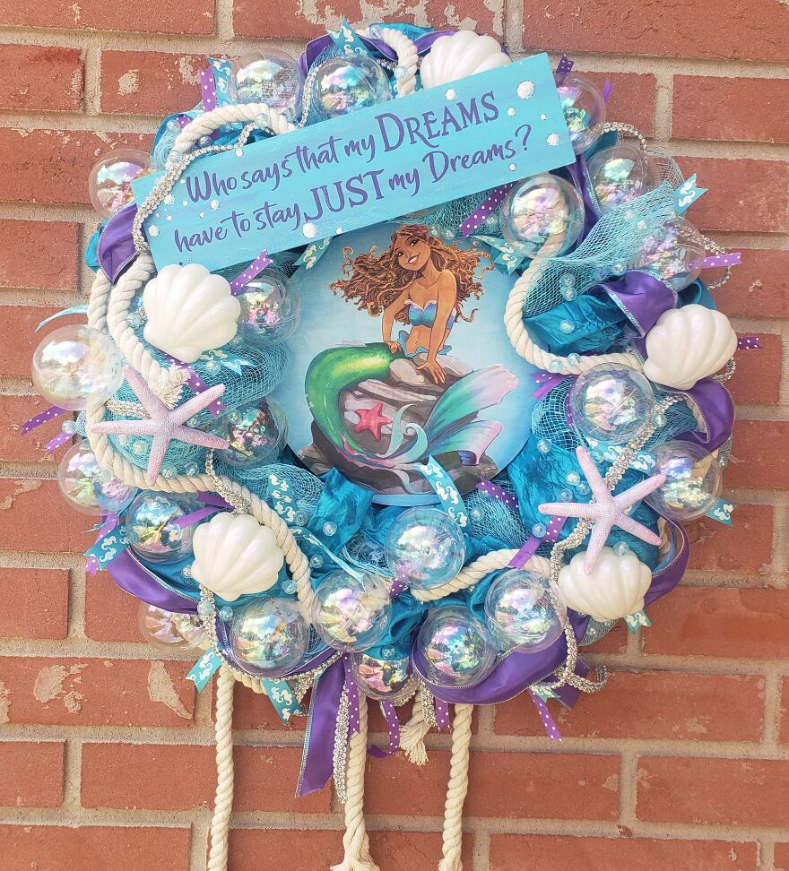 Super Excited About The New Little Mermaid Movie So I Made A Couple Wreaths