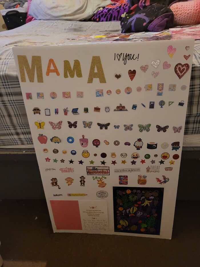 I Made This Sticker Poster For My Mom For Mother's Day