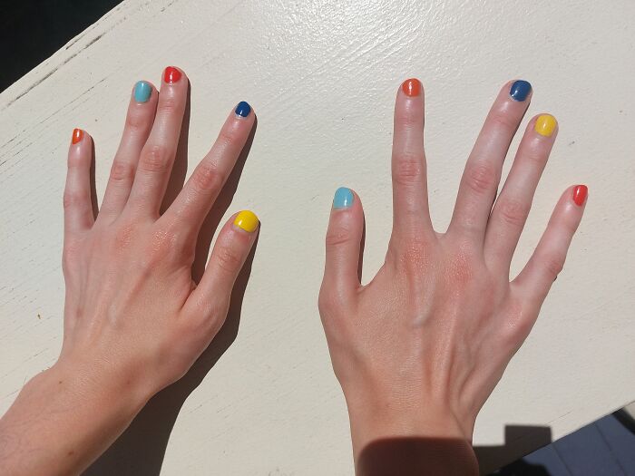 My Fingers Look Like Skittles And I'm Proud Of This