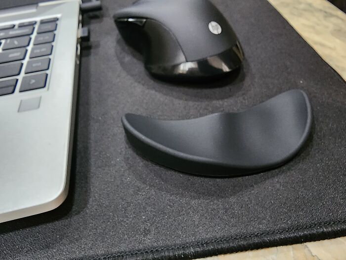 Wrist Pad. Helps My Wrist From Getting Sore From The Constant Friction With The Mouse Pad. Glides Smoothly On Most Surfaces