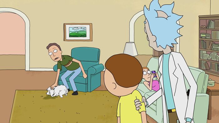 Scene from "Rick And Morty" cartoon