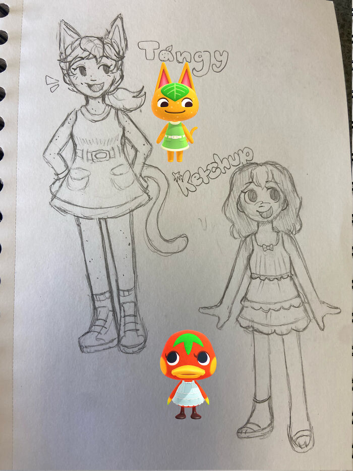 I Reimagined And Drew Animal-Crossing Characters As Humans (7 Pics)