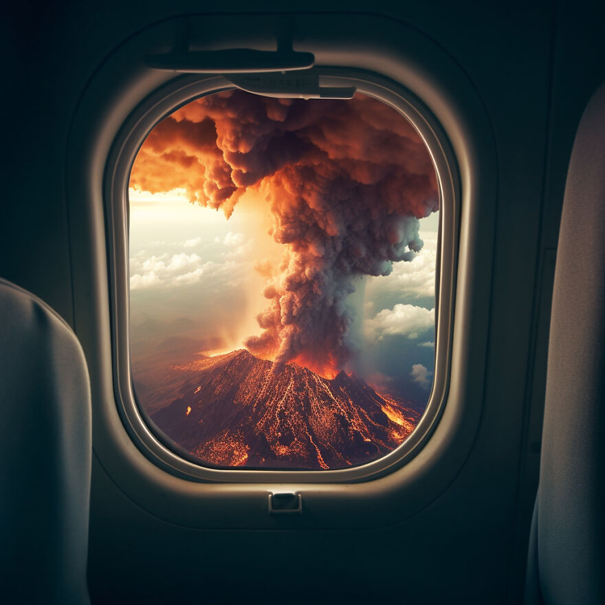 I Generated 10 Images Showing Things You Do Not Want To See When Looking Out Your Aircraft Window