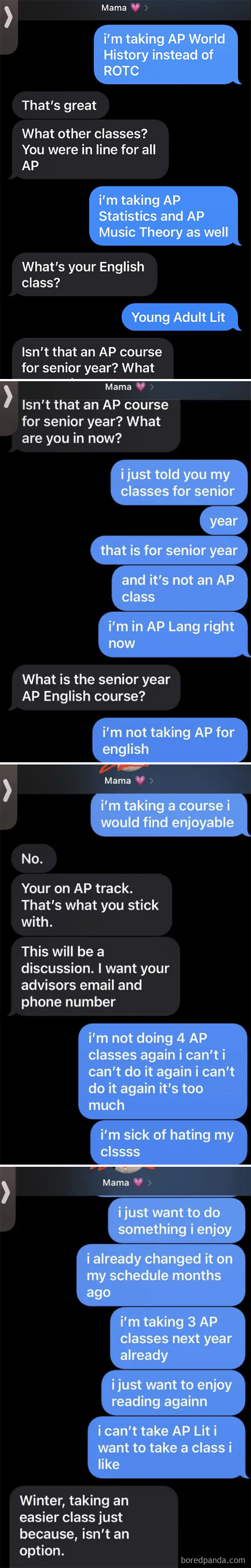 Mom Found Out I’m Only Taking 3 Ap Classes Instead Of 4