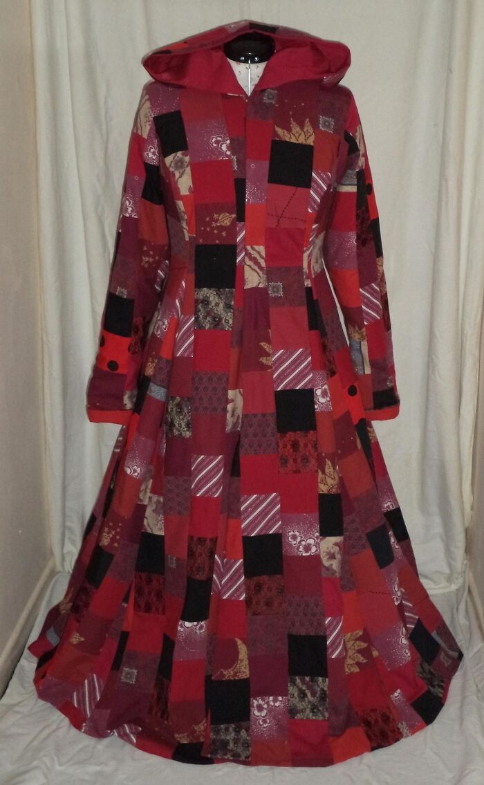 I Make Patchwork Coats From Recycled Fabrics (9 Pics)