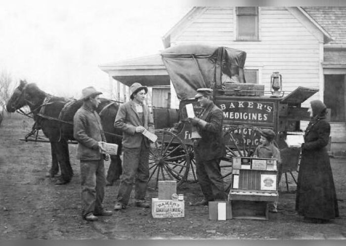 Traveling Medicine Salesman In Oklahoma, 1895