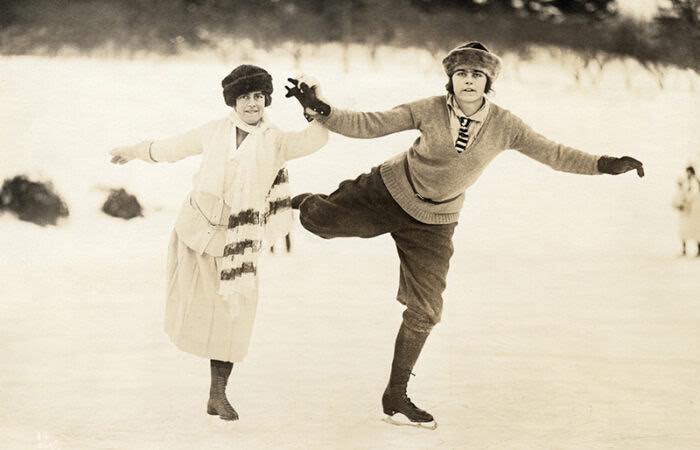 Skating At The Ice Carnival On Sunset Lake, 1922