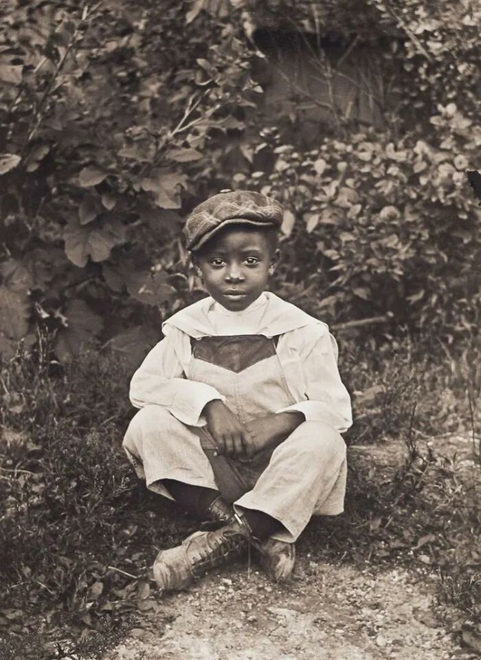 Portrait Of Boy Sitting On Grass, 1904