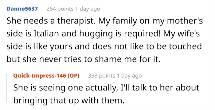 "Am I The Jerk For Hugging My Brother In Front Of My Wife, Despite Knowing That Makes My Wife Uncomfortable?"