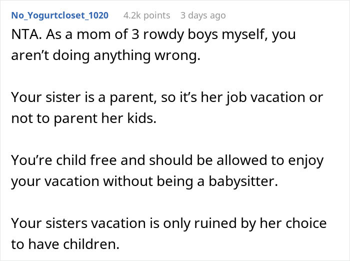Family Tries Guilt-Tripping A Guy Into Babysitting His 3 Nephews On Vacation, He Refuses And Drama Ensues Family Tries Guilt-Tripping A Guy Into Babysitting His 3 Nephews On Vacation, He Refuses And Drama Ensues