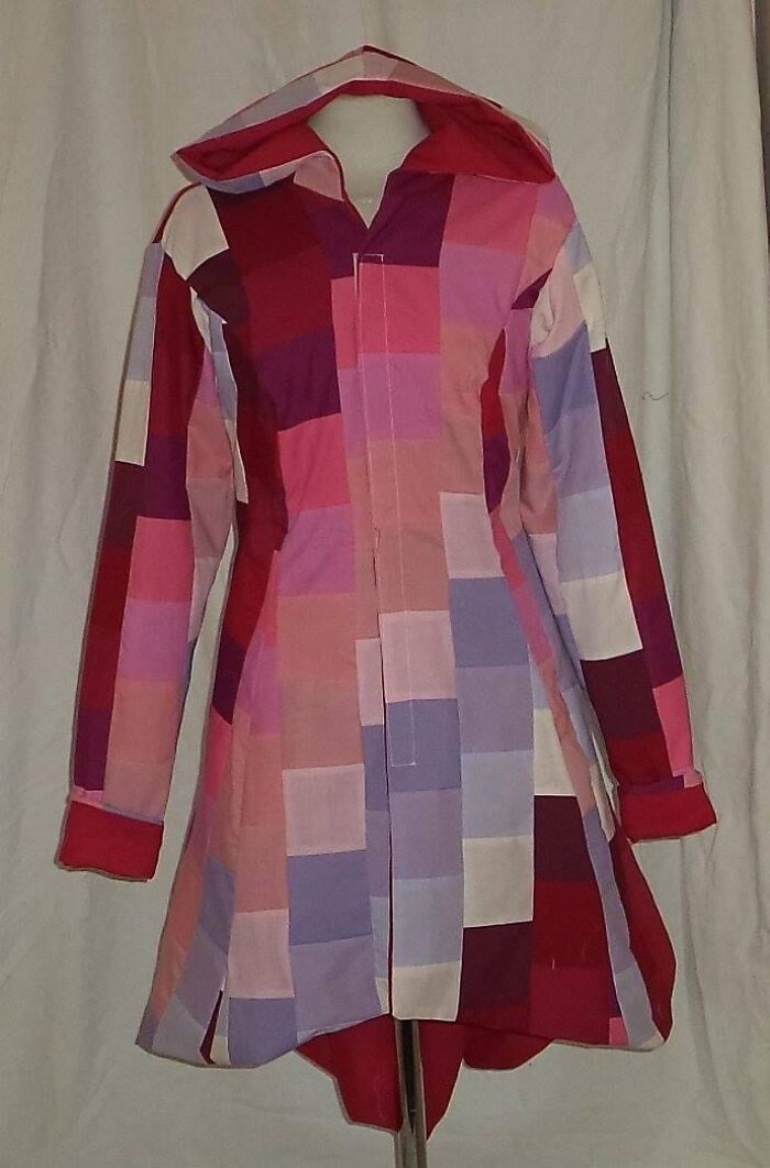 I Make Patchwork Coats From Recycled Fabrics (9 Pics)