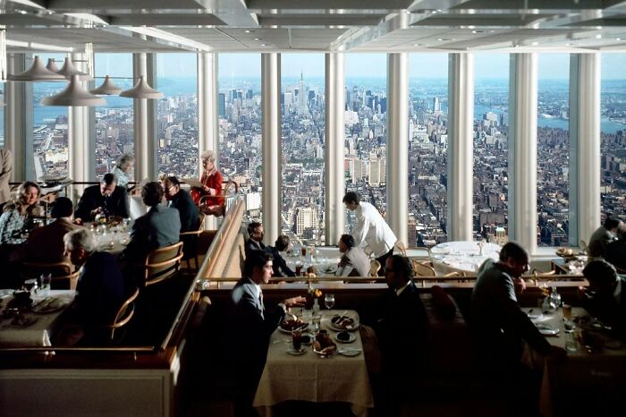 1976 Photo From The Restaurant Windows On The World, Which Sat Atop New York City's World Trade Center's North Tower