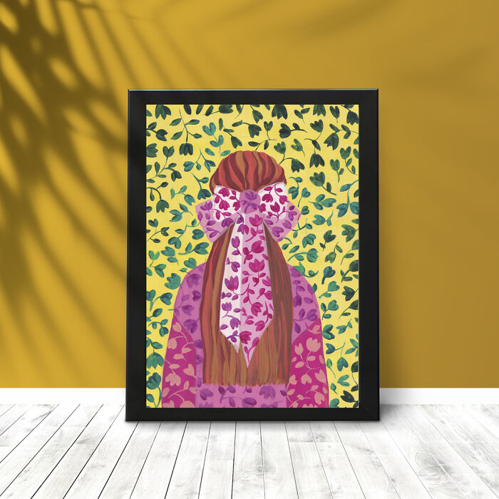 Original Illustration Pink Bow