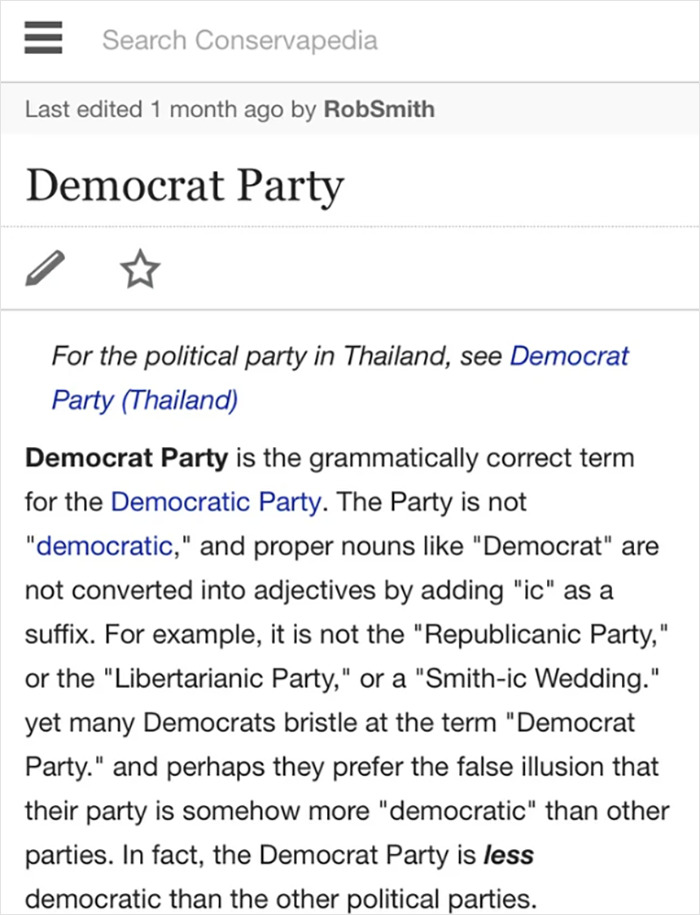 Actual Page On Conservapedia