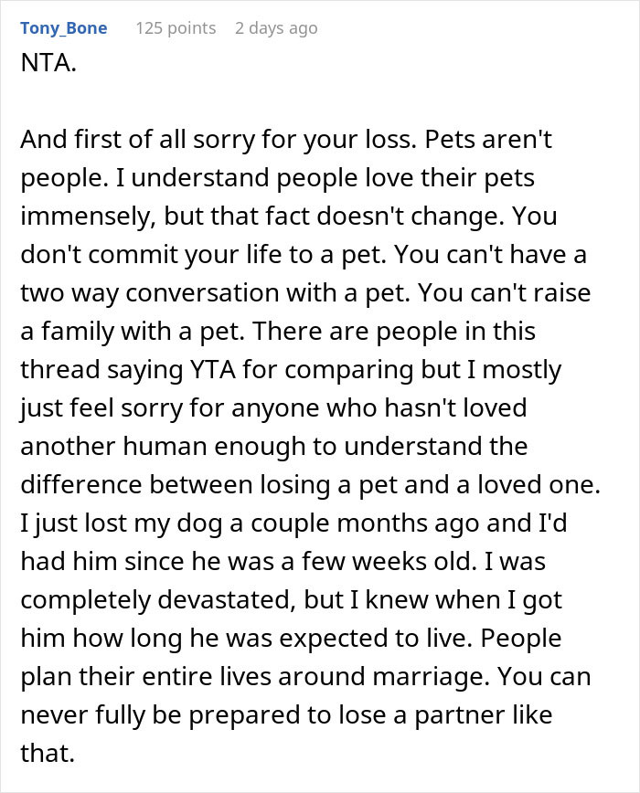 “A Dog Is Not The Same As A Husband”: Woman Loses Patience With Her Sister For Nonstop Comparisons Of Their Losses “A Dog Is Not The Same As A Husband”: Woman Loses Patience With Her Sister For Nonstop Comparisons Of Their Losses