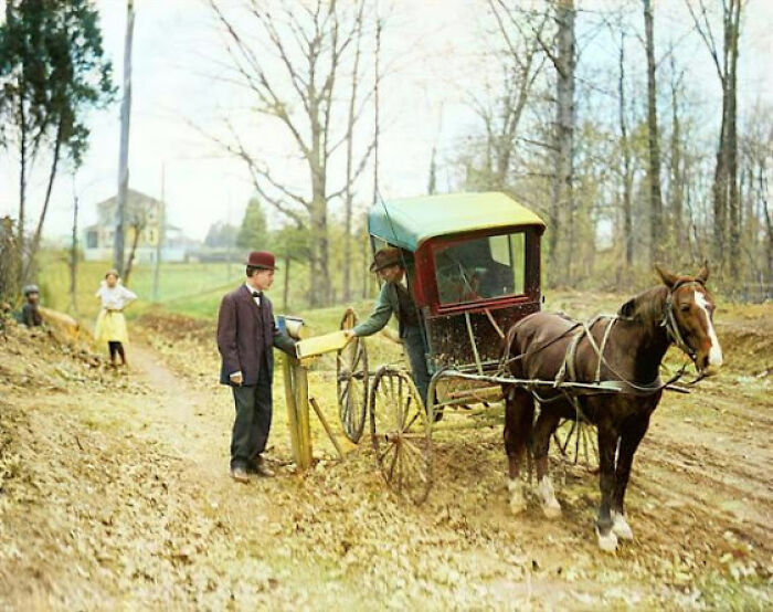 A U.s Rural Mailman In 1914
