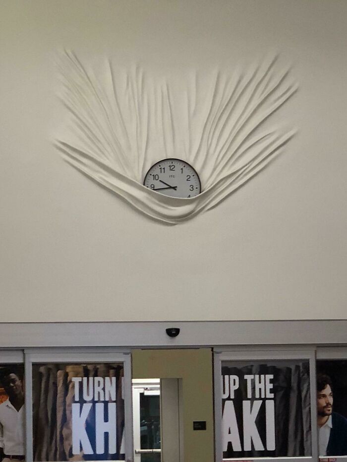 Clock hanging on the wall 
