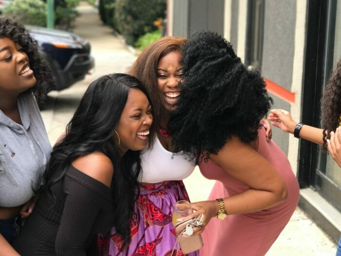 A group of woman laughing 