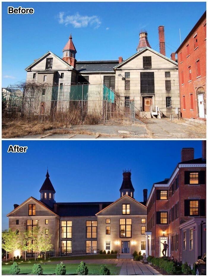 Old Salem Jail, Built In 1813, Greatly Remodelled In 1885 And Then Restored In 2009 To Be Used As Apartments