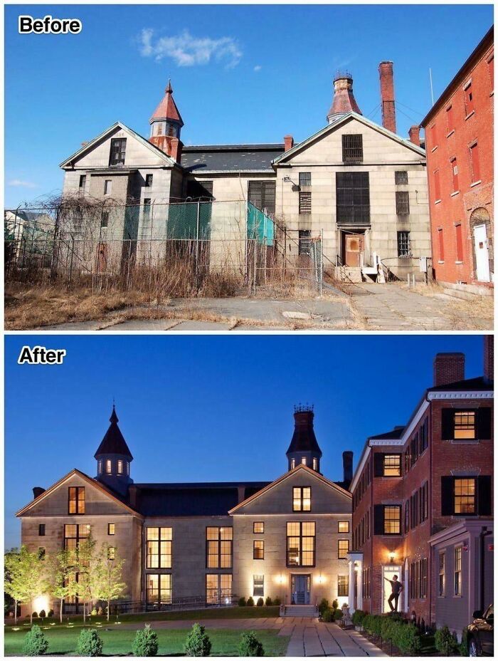Old Salem Jail, Built In 1813, Greatly Remodelled In 1885 And Then Restored In 2009 To Be Used As Apartments
