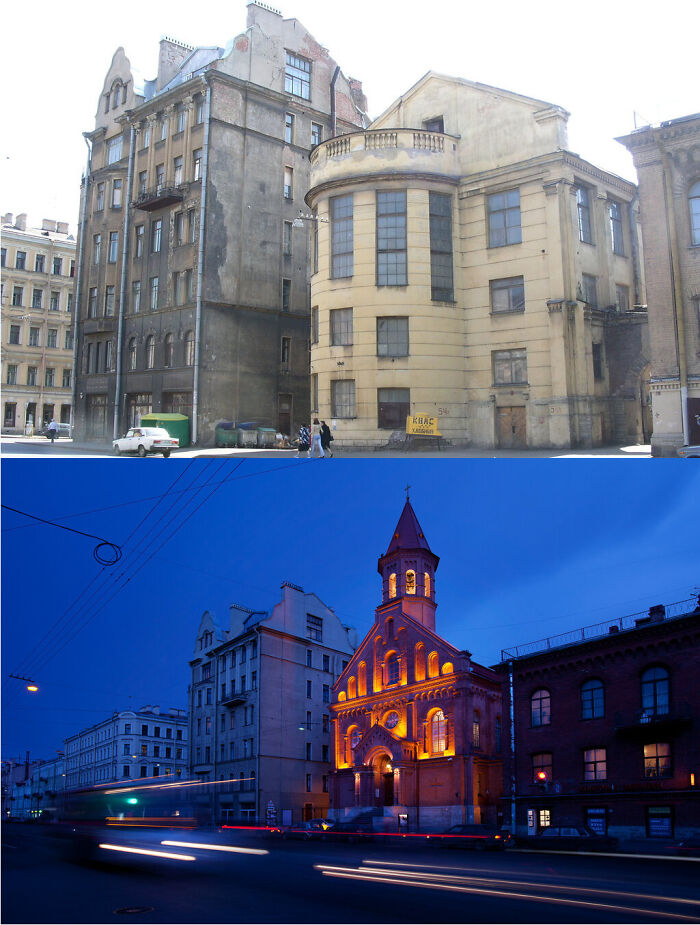 The Restoration Of The Estonian St John's Church In St Petersburg, Russia (Peterburi Jaani Kirik). Built 1859-60. Nationalised In 1930 By The Communist Authorities, Then Underwent Many Changes, Restored For Use As A Lutheran Estonian Church And Concert Hall From 2009-2011