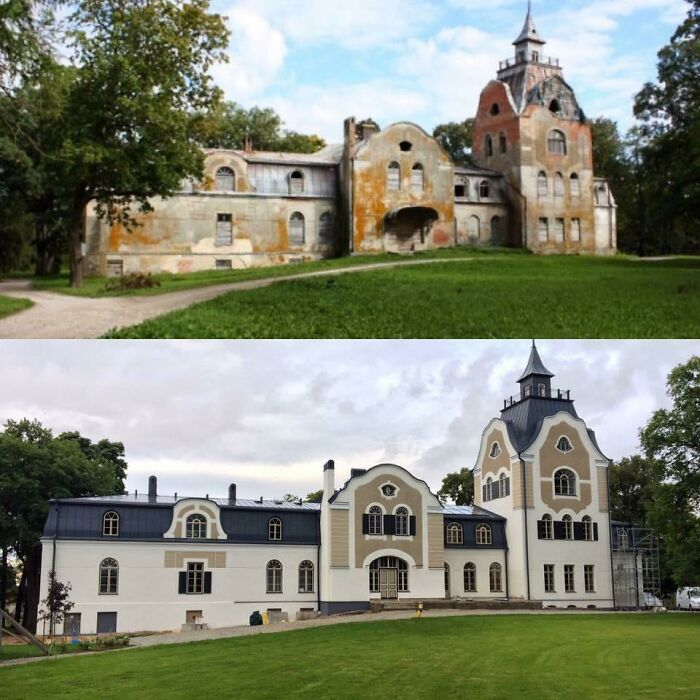 Neeruti Manor,estonia. First Mentioned In 1412 With The Current Stone Manor Built And The End Of The 19th Century. Restored In 2017
