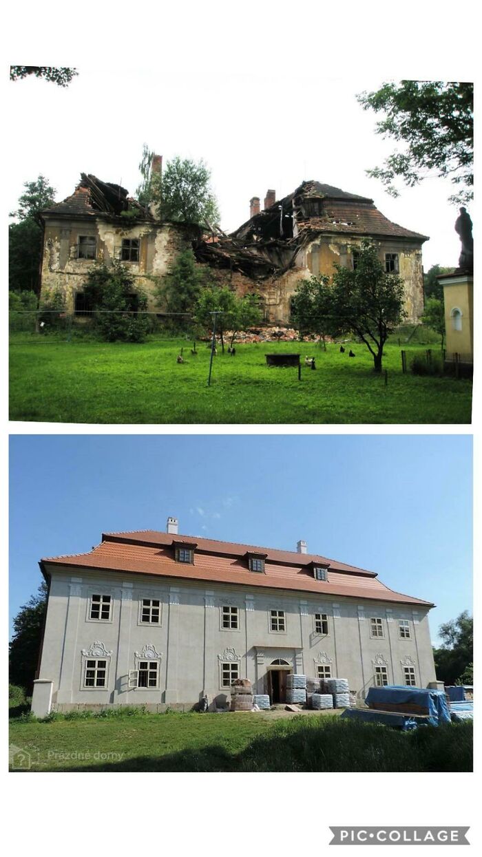 Chateau Ropice, Ropice, Czech Republic. Restored In 2017 (The Plaster Was Painted Put Couldn’t Find A Picture )