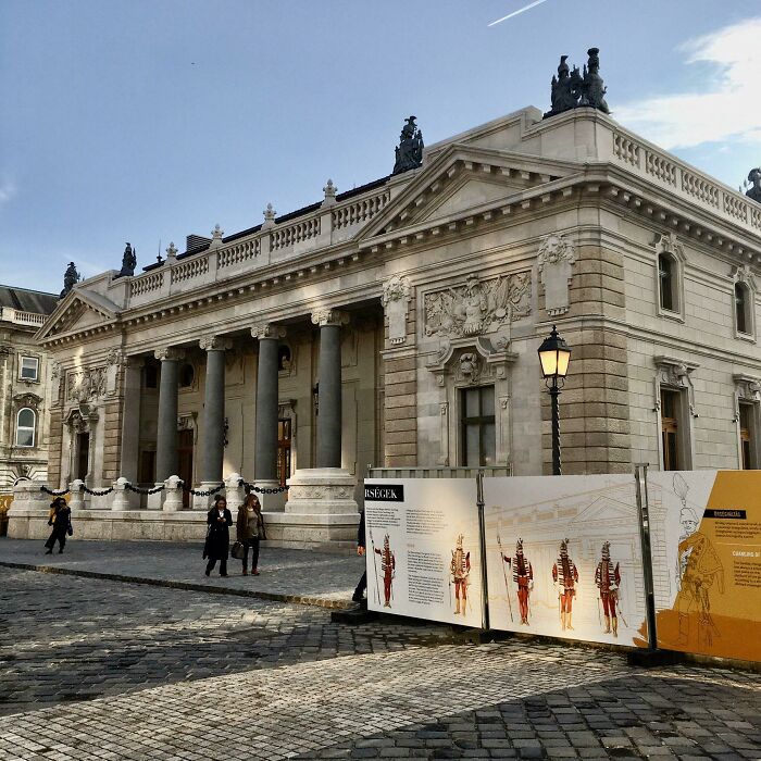 Royal Guard Building, Buda Castle, Budapest. Demolished By The Communist Government But Rebuilt This Year