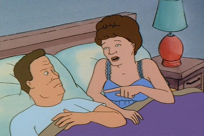 Scene from "King Of The Hill" cartoon