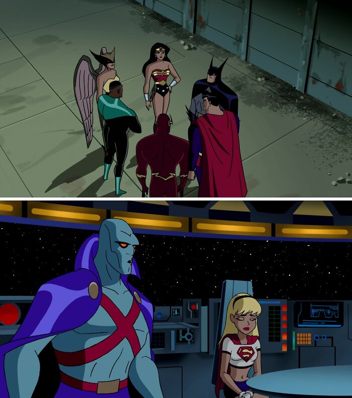 Scene from "Justice League And Justice League Unlimited" cartoon