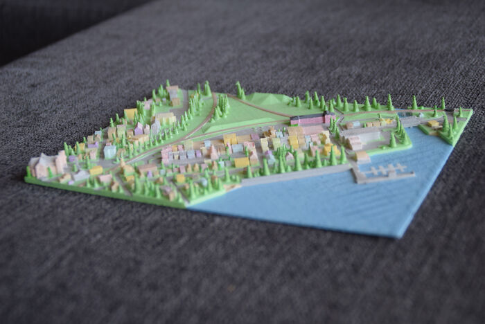 3D Printed My Grandma's Hometown As A Mother's Day Gift