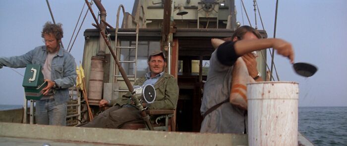 Matt and Quint on a boat 