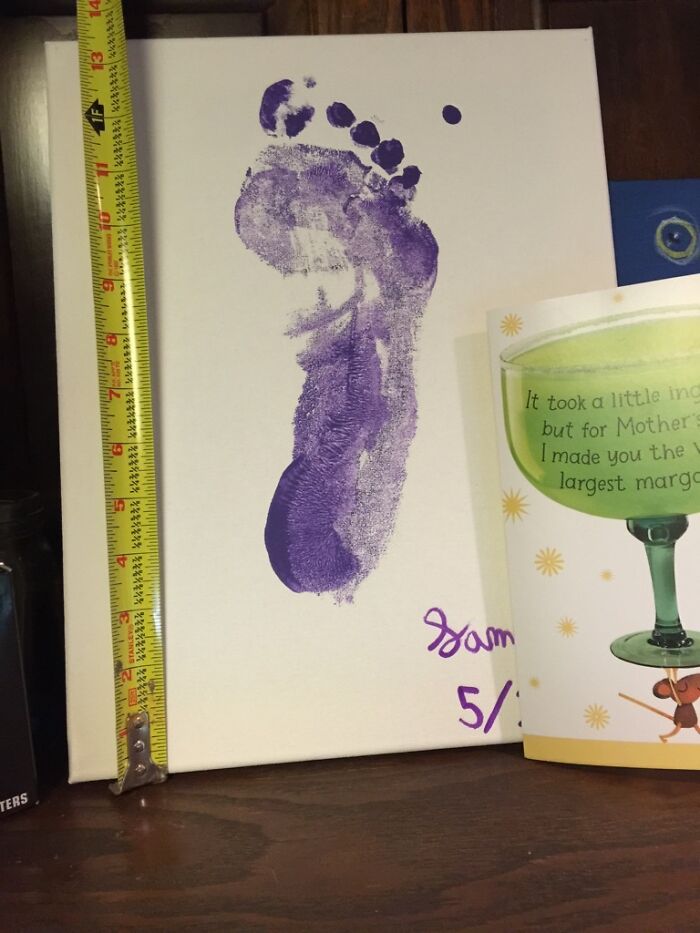 Best Mother's Day Surprise Ever! Print Of My 21 Yo Sons Giant Foot Hahaha