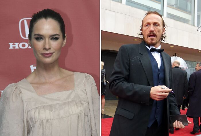 Lena Heady and Jerome Flynn on the red carpet 