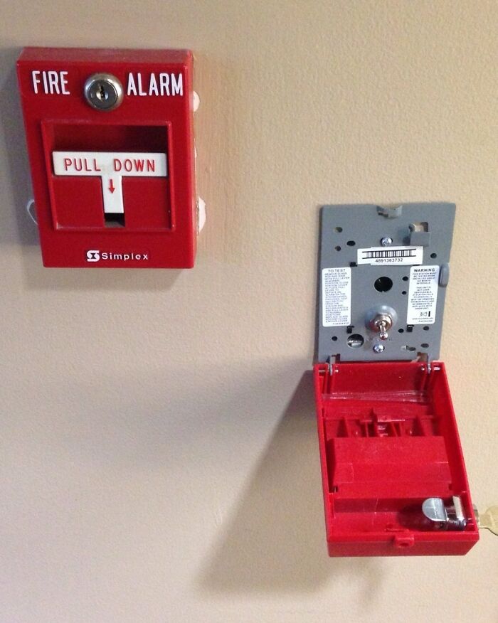 The Inside Of A Fire Alarm Is Just A Simple Switch