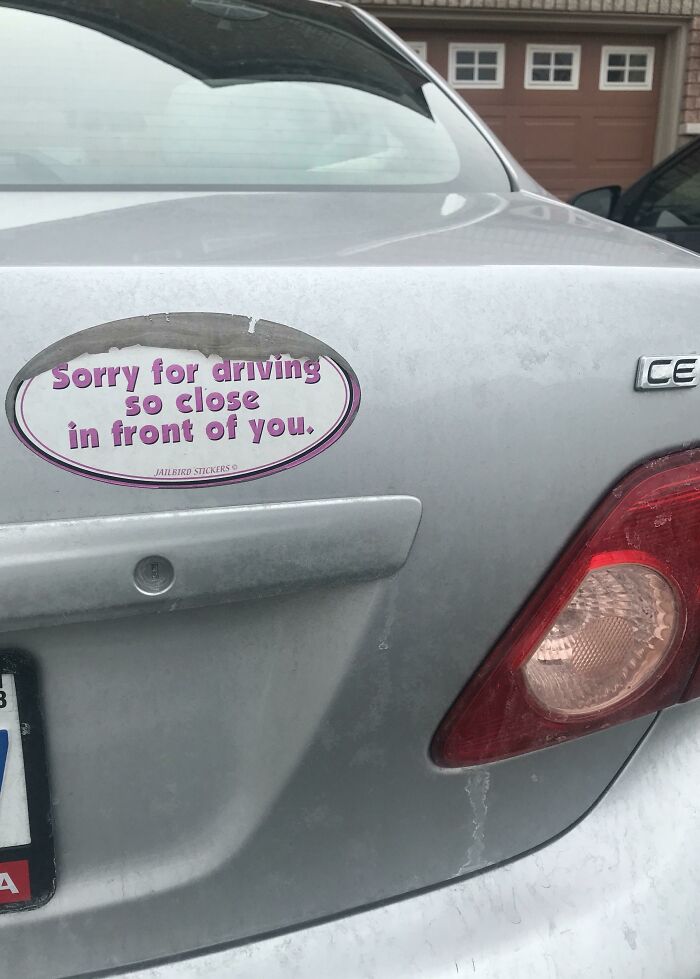 This Passive-Aggressive Car Sticker