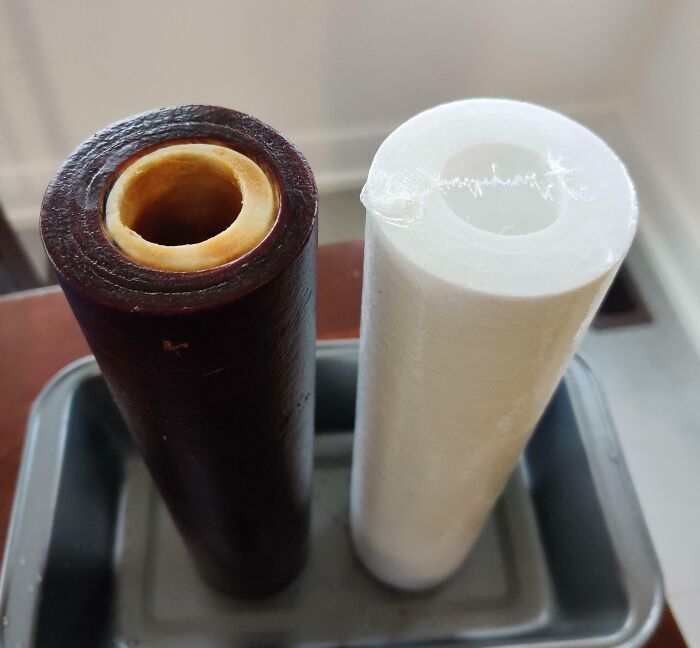 1-Year-Old (Left) vs. New (Right) Home Reverse Osmosis Filter