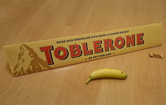 This Big Toblerone Compared To A Small One I Bought