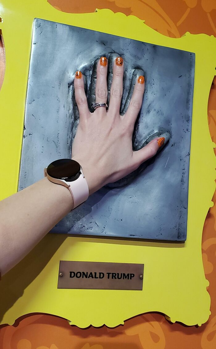 He Really Does Have Tiny Hands (I'm A 5 Ft. Tall Woman For Reference)