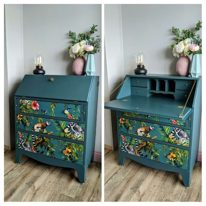 Old Handmade Writing Desk Turned Into A Changing Table For The New Nursery