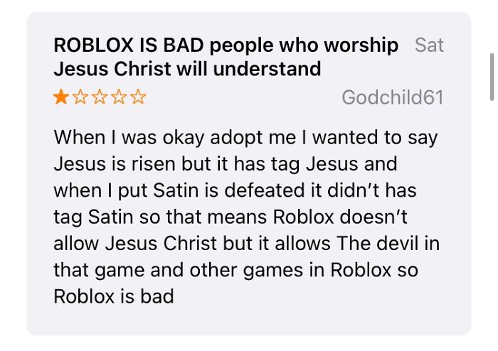 Person Thinks That Roblox Worships The Devil Because It Allowed Her To Type The Word Satin. Like The Fabric