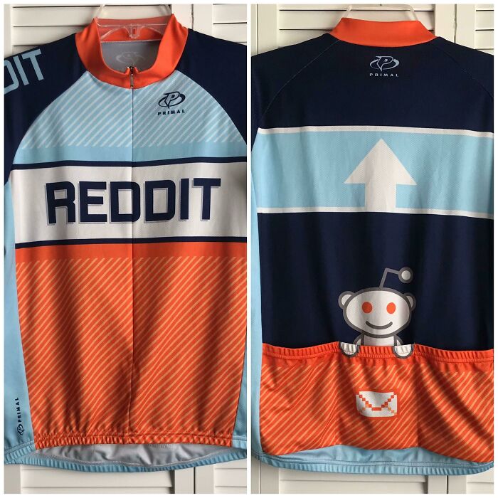 Encontré este bonito jersey de ciclismo hoy en Goodwill