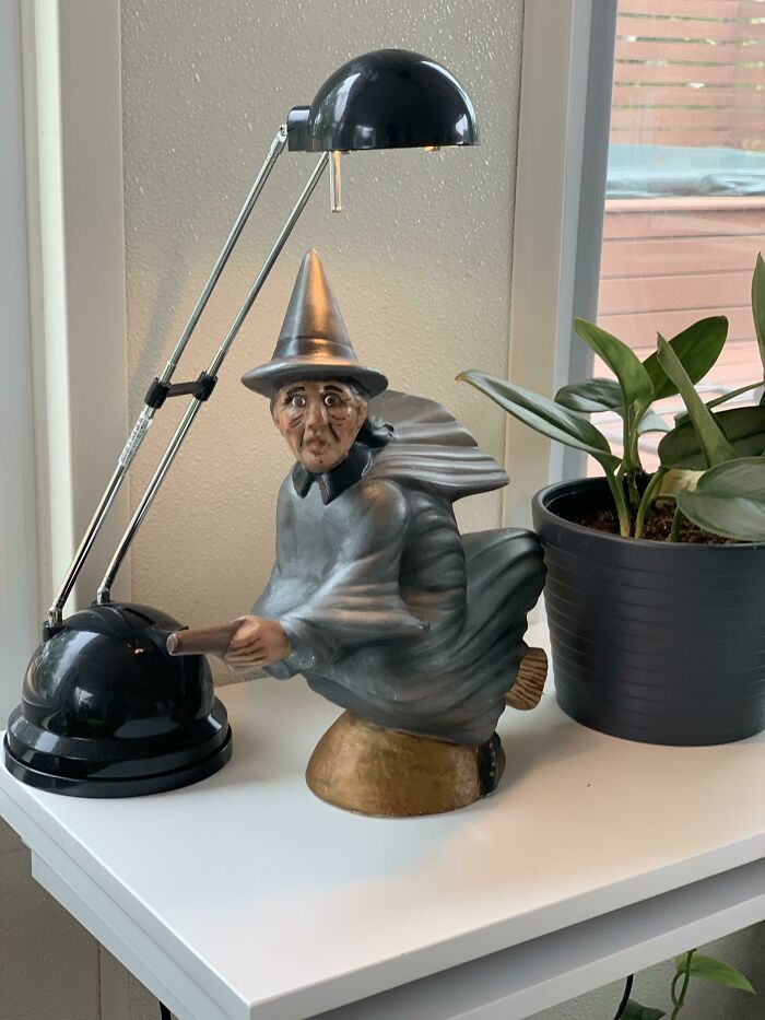 Snatched This 1970’s Ceramic Witch On Broom! 🤩