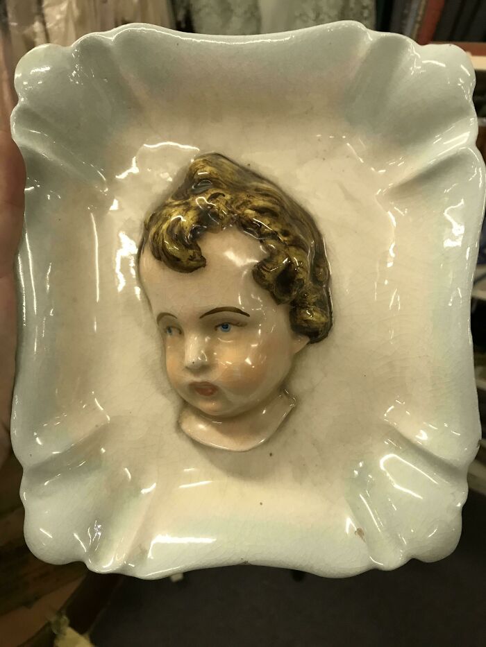 Terrifying Disembodied Baby Head Plate Found In Bakersfield. Nightmare Fuel