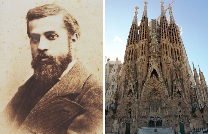 Pictures of Antoni Gaudí and La Sagrada Familia