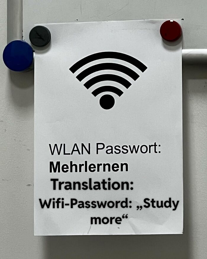 The Wi-Fi Password For The Tutoring Group I'm In