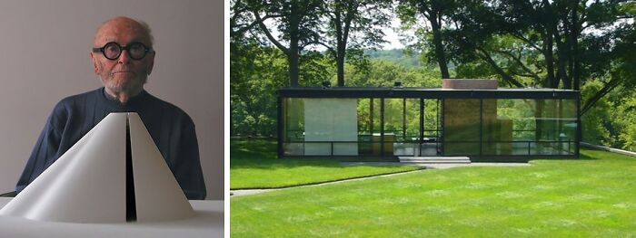 Pictures of Philip Johnson and the Glass House
