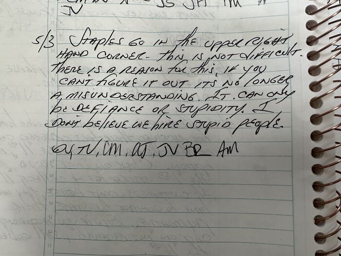 This Note Left By My Boss (And The Correction Left A Few Hours Later) At A Privately Owned Dmv In Minnesota