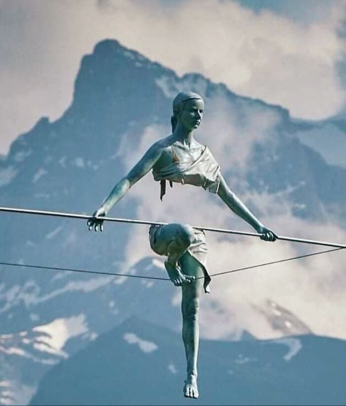 Balancing Sculpture. Polish Sculptor - Jerzy Kedziora