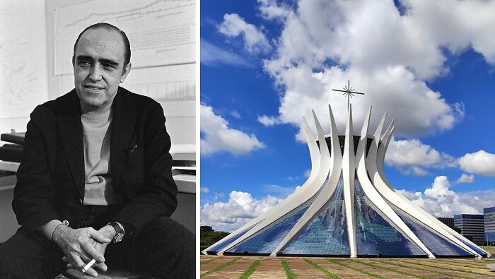 Pictures of Oscar Niemeyer and Catedral Metropolitana De Brasilia